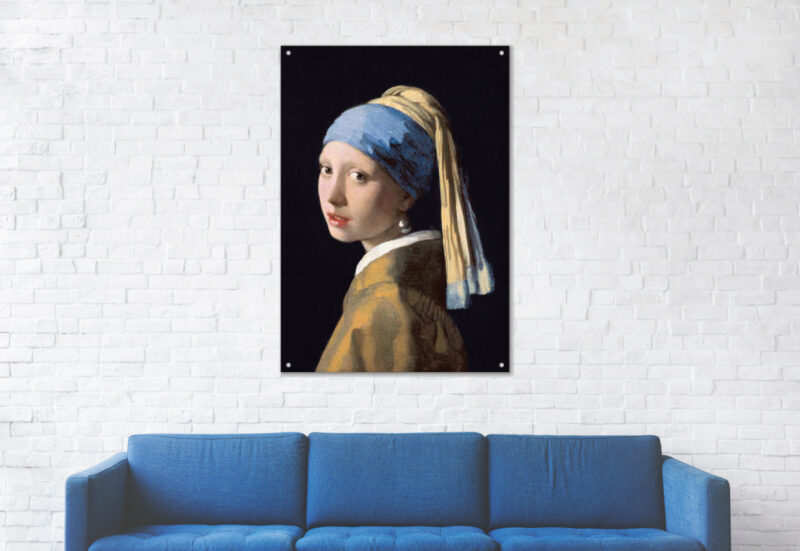Meisje met de parel – plexiglas – aluminium – canvas - Afbeelding 2