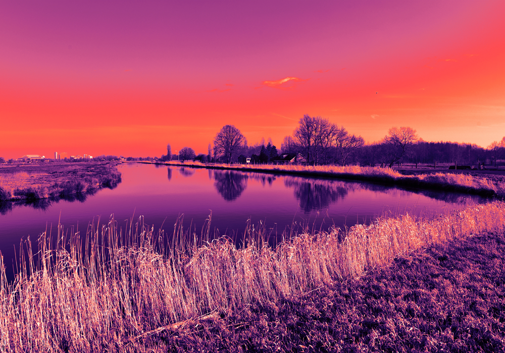 Dutch landscape – plexiglas – aluminium – canvas