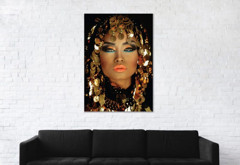 Portrait of Arabian princess - Arabische prinses – plexiglas – aluminium – canvas - Afbeelding 2