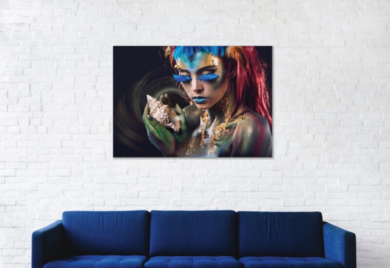 Portrait of lady in fantasy style #3 - vrouw in fantasie stijl – plexiglas – aluminium – canvas - Afbeelding 2