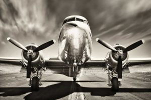 Airplane - vliegtuig – plexiglas – aluminium – canvas