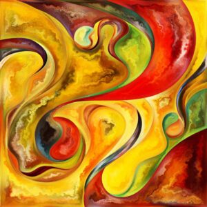 Abstract Colorful shapes – plexiglas – aluminium – canvas