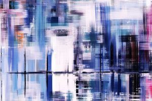 Abstract Blue tones – plexiglas – aluminium – canvas