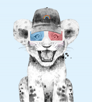 Wanddecoratie baby jongen tijger – plexiglas – aluminium – canvas