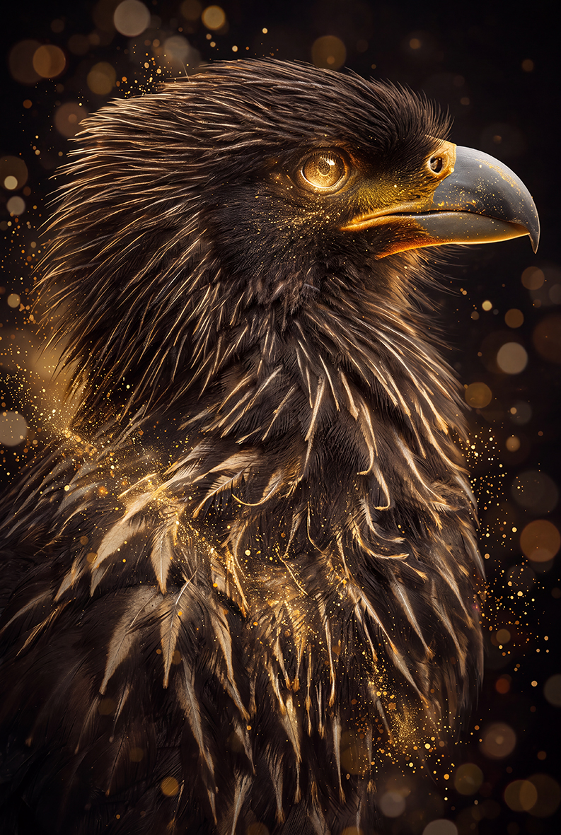 Adelaar Wanddecoratie Zwart Goud – Black Gold Edition