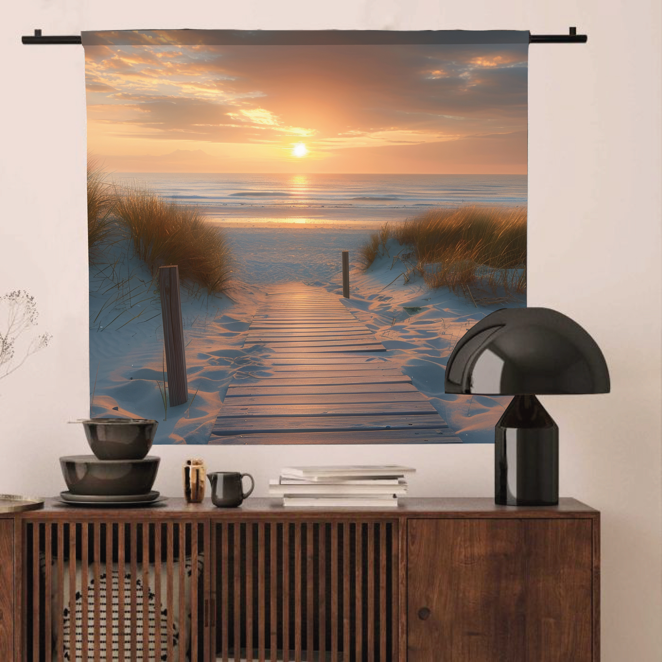 wandkleed sunset beach