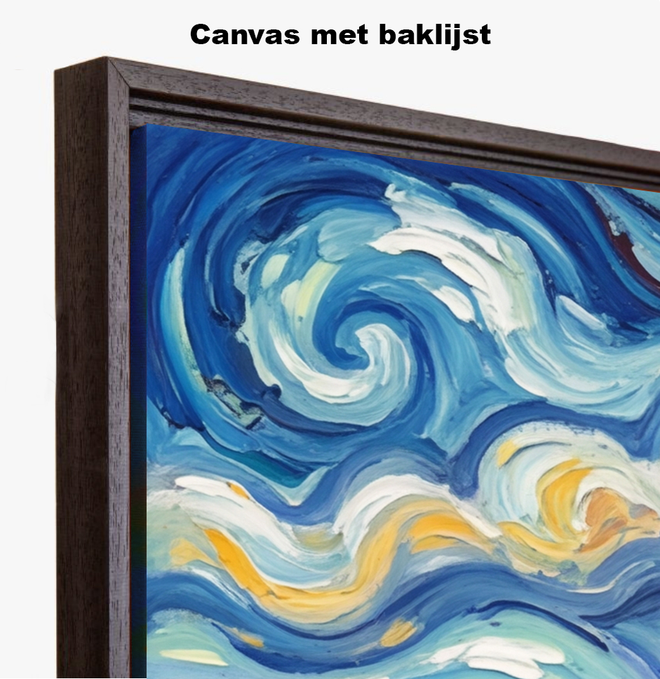 Stadskaart op canvas - Zaandam Van Gogh - stadsposter - Afbeelding 4