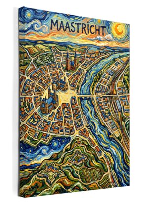 Stadskaart Maastricht als wanddecoratie