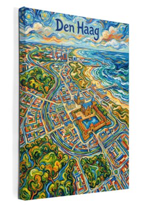 Stadskaart Den Haag als wanddecoratie