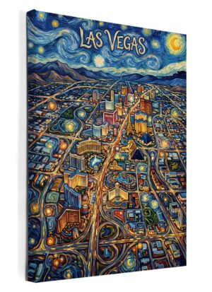 Stadskaart Las Vegas als wanddecoratie