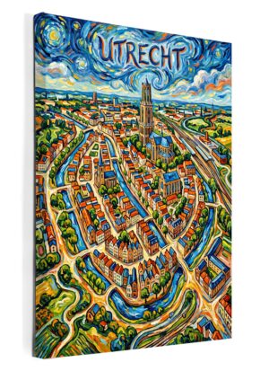 Stadskaart Utrecht als wanddecoratie