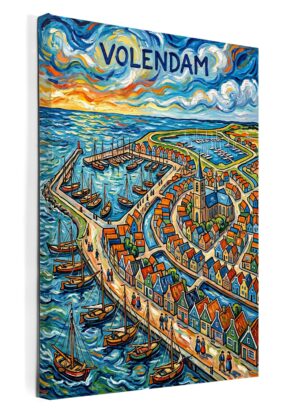Stadskaart Volendam als wanddecoratie