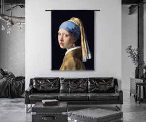 Wandkleed meisje met de parel