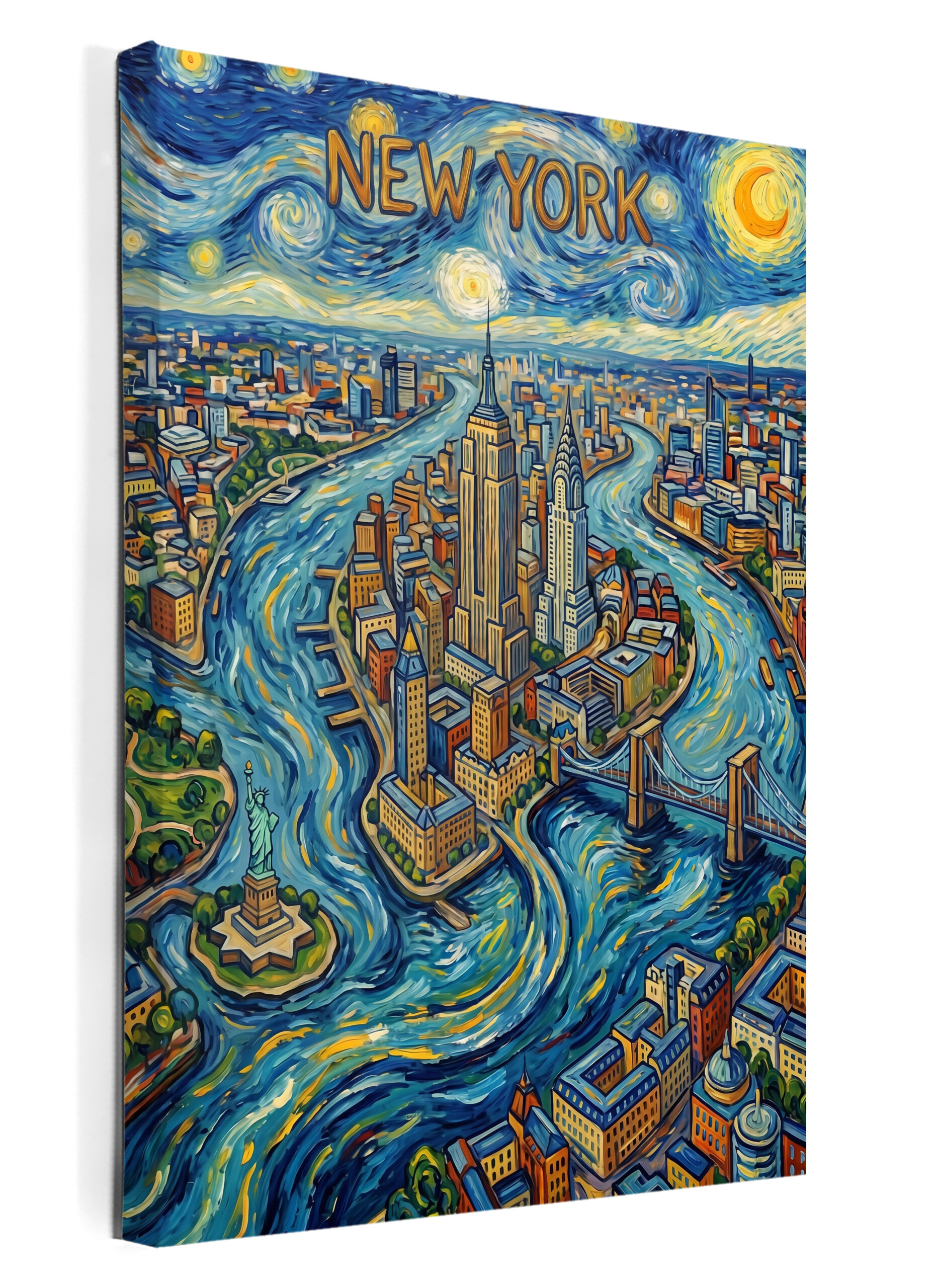 Stadskaart wanddecoratie op canvas – New York  – stadsposter