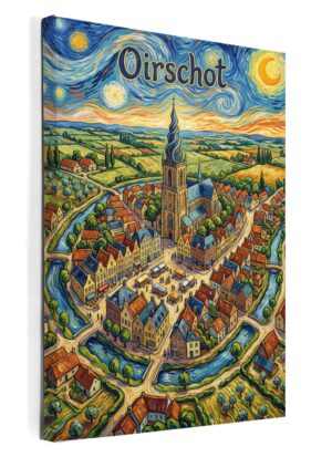 Stadskaart Oirschot als wanddecoratie