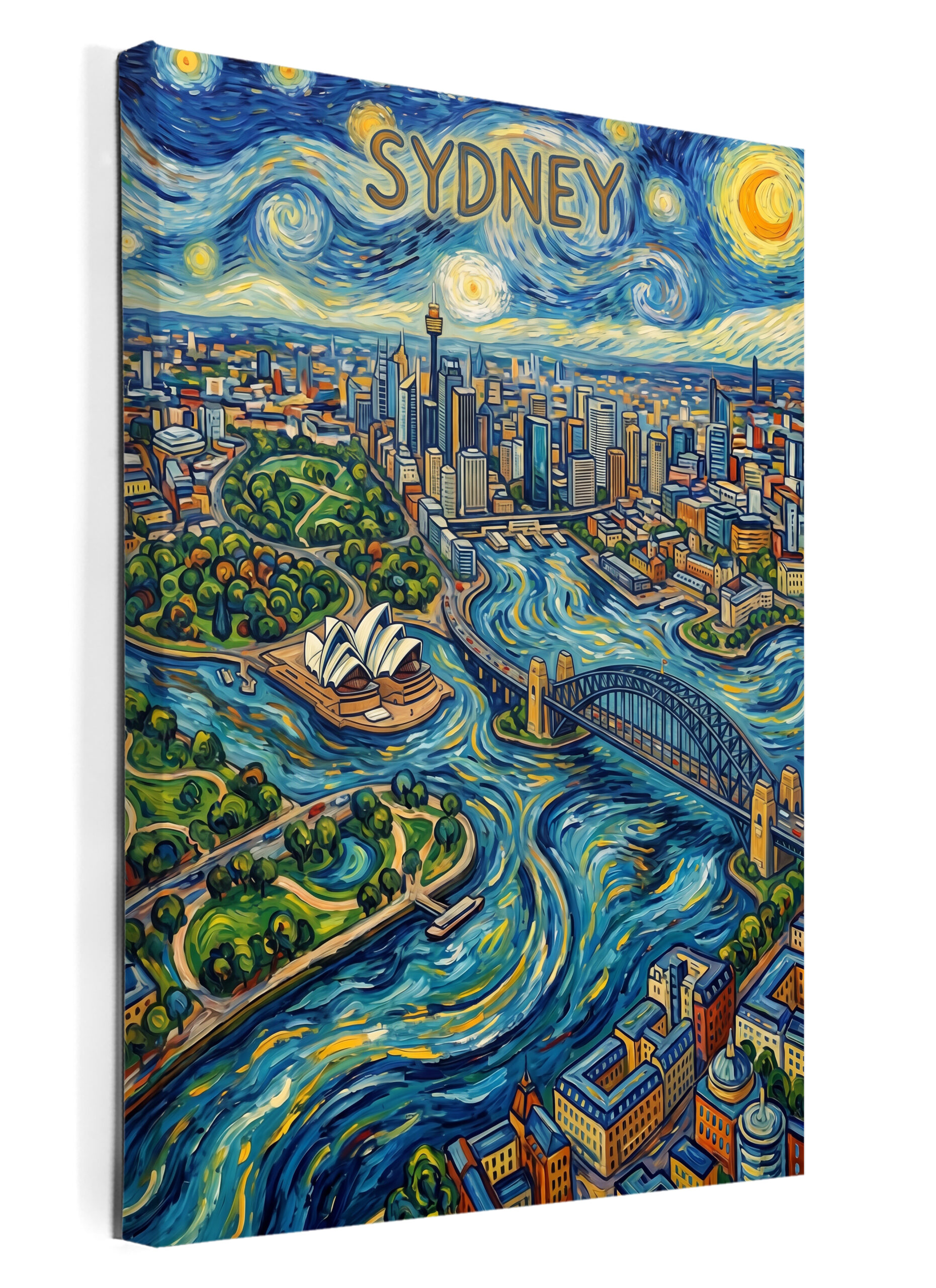 Stadskaart wanddecoratie op canvas – Sydney  – stadsposter