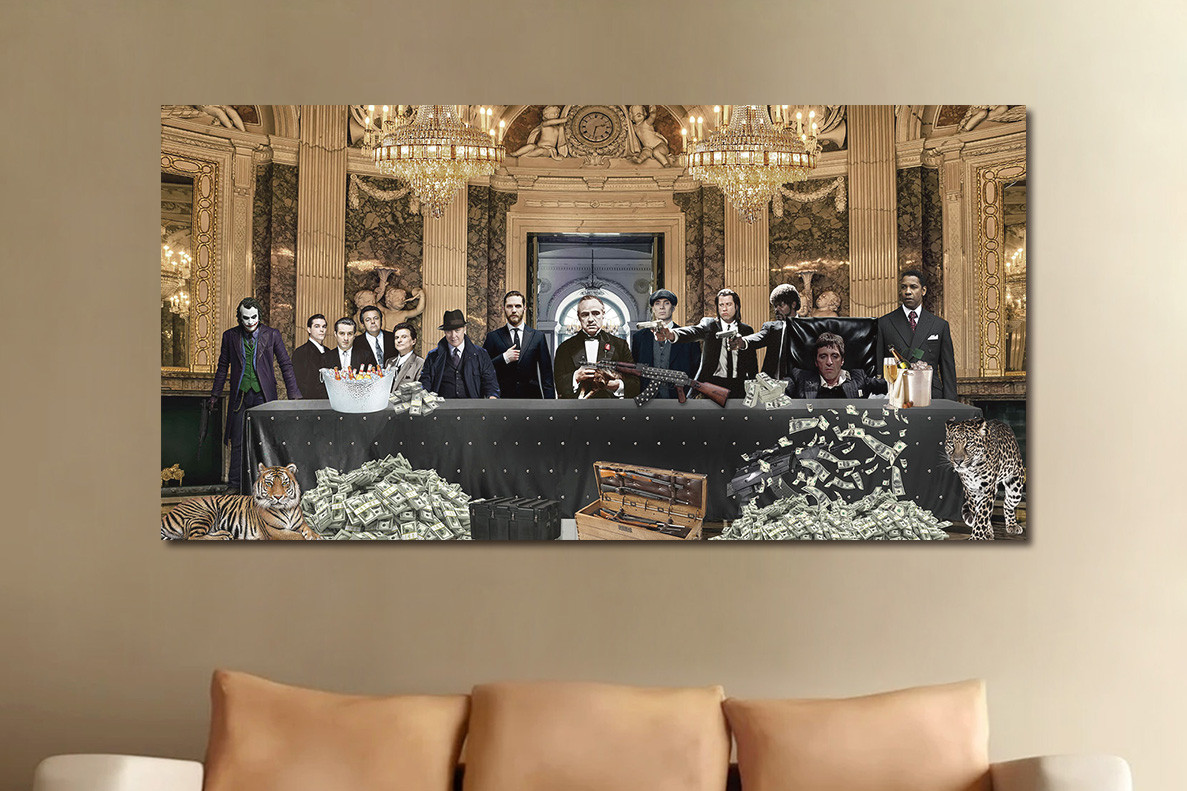 Glasschilderij 160x80cm Maffia - Afbeelding 2